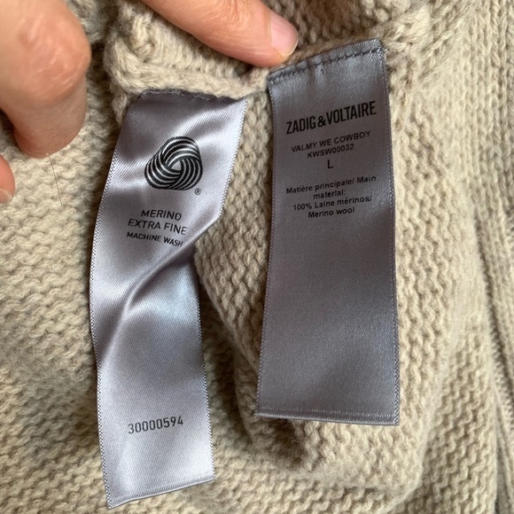 SOLD Zadig & Voltaire Valmy Merino Sweater [Size Large] - Picture 3 of 6